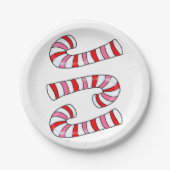 Teller, frohe Weihnachtscreme Candy Cane Pappteller (Vorderseite)