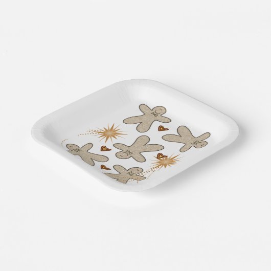 Teller, Frohe Weihnachtsgebäck Pappteller (Gewinkelt)