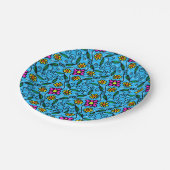 Teller für abstrakte Blumenpapiere (Schrägansicht)