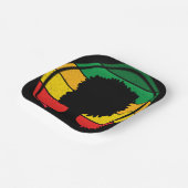 Teller für afrikanische Frauen | Rot Gelb und Grün (Gewinkelt)