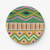 Teller für afrikanische Print Paper-Party (Vorderseite)