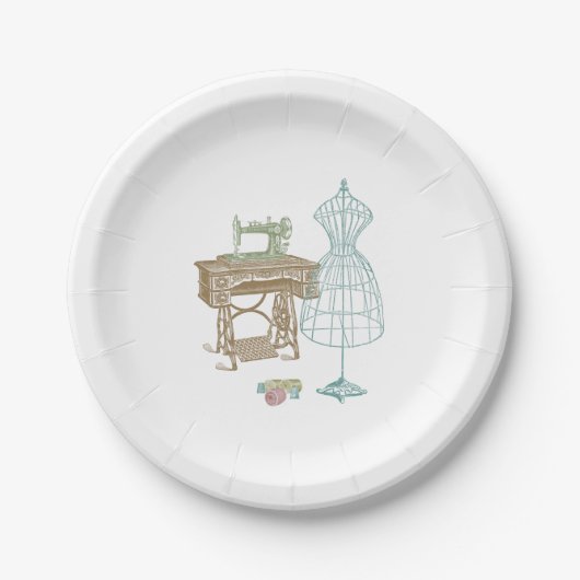 Teller für antikes Dressmaker-Kit (Vorderseite)