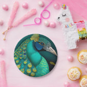 Teller für aquamarines Pfaupapier (Party)