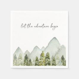 Teller für Aquarellbäume Serviette