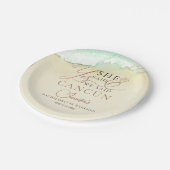 Teller für Aquarellpapier | Beach Junggeselinnen-A (Schrägansicht)