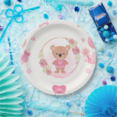 Teller für Baby-Party mit rosa Teddybär (Party)