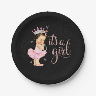 Teller für Baby Shower Prinzessin Es ist ein Mädch
