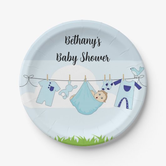 Teller für Babydusche (Vorderseite)