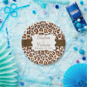 Teller für benutzerdefinierte Leopard Brown Tan Cr (Party)
