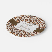 Teller für benutzerdefinierte Leopard Brown Tan Cr (Schrägansicht)