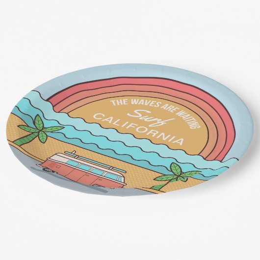 Teller für benutzerdefinierte Position Surfer-Papi (Schrägansicht)