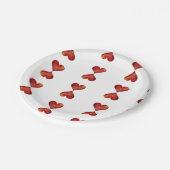 Teller für benutzerdefiniertes rotes Herz 7 (Schrägansicht)