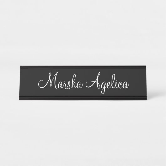 Teller für Berufliche Schreibtischnamen von Classy Schreibtischnamensplakette (Vorderseite )