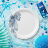 Teller für blaues Bow Paper (Party)
