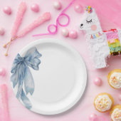 Teller für blaues Bow Paper (Party)