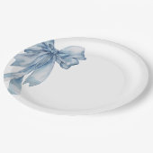 Teller für blaues Bow Paper (Schrägansicht)