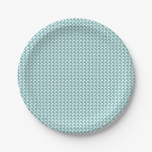 Teller für blaues Spiralmuster (Vorderseite)