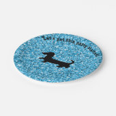 Teller für Blue Glitzer Dackel (Schrägansicht)