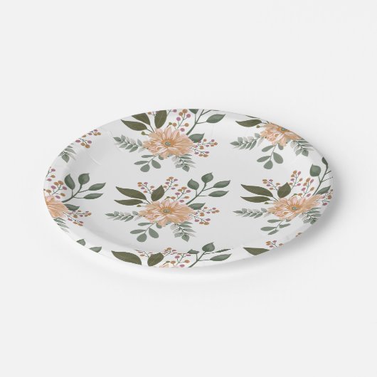 Teller für Blumenmuster (Schrägansicht)