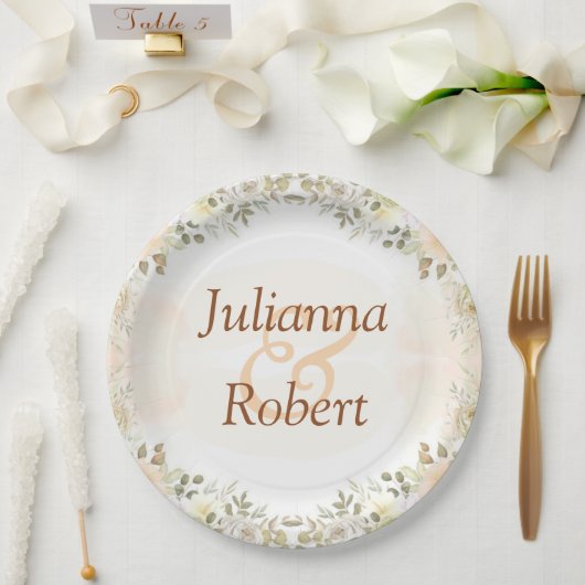 Teller für Blumenpapier im Herbst (Hochzeit)