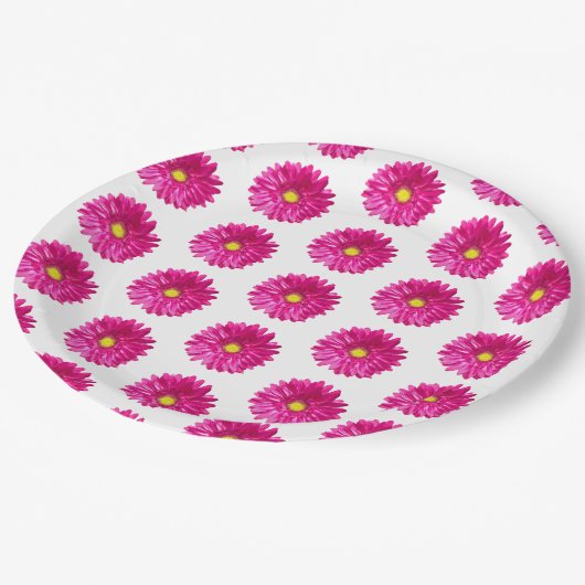 Teller für Blumenpapier in Pink (Schrägansicht)