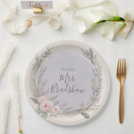 Teller für Blumenpapier mit Lavendel und Blush
