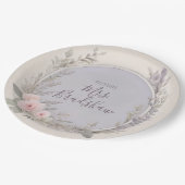 Teller für Blumenpapier mit Lavendel und Blush (Schrägansicht)