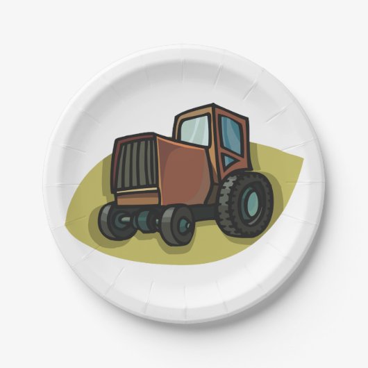 Teller für braune Traktoren (Vorderseite)