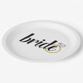 Teller für Brillenpapier für Verlobung oder Brautp (Schrägansicht)