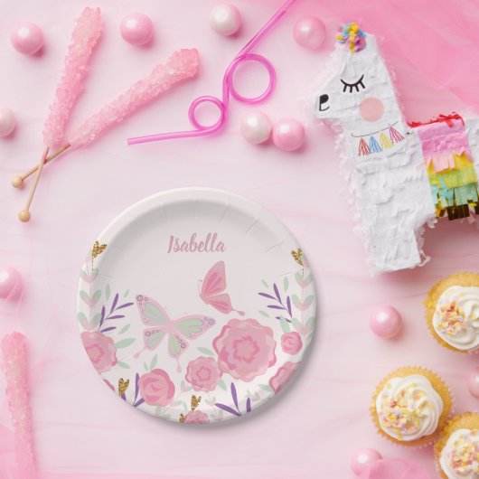 Teller für Butterfly-Blumenpapier (Party)
