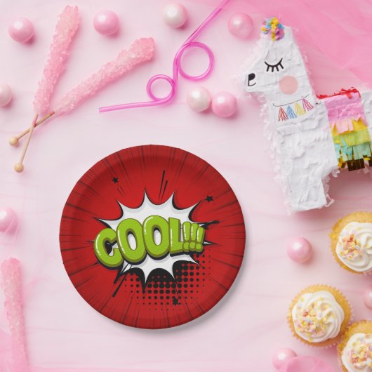 Teller für cooles Comic Buchtexte (Party)