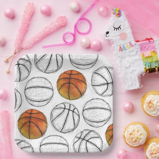 Teller für das Basketballkorb (Party)