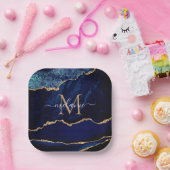 Teller für das Blue Gold Individuelle Name Letter  (Party)