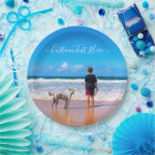 Teller für das Dog-Foto mit benutzerdefiniertem Te (Party)