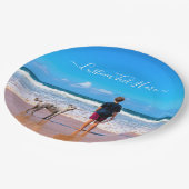 Teller für das Dog-Foto mit benutzerdefiniertem Te (Schrägansicht)