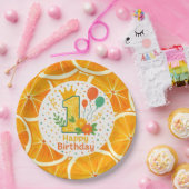 Teller für das erste Geburtstagspapier von Citrus (Party)