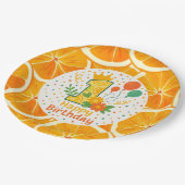 Teller für das erste Geburtstagspapier von Citrus (Schrägansicht)
