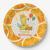 Teller für das erste Geburtstagspapier von Citrus (Vorderseite)