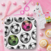 Teller für das gemeinsame fußballfarbene Party (Party)