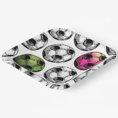 Teller für das gemeinsame fußballfarbene Party (Gewinkelt)