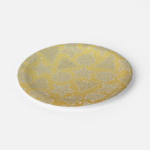 Teller für das Gold- und Weißwein-Weihnachtsmuster (Schrägansicht)