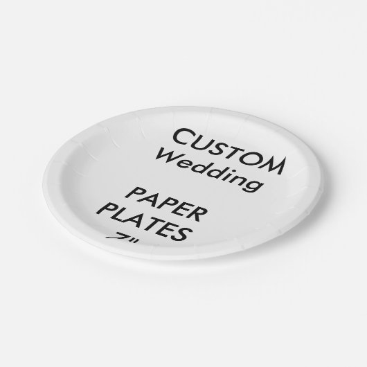 Teller für das Hochzeitspapier 7" (Schrägansicht)