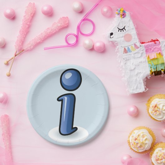 Teller für das Informationssymbolpapier (Party)