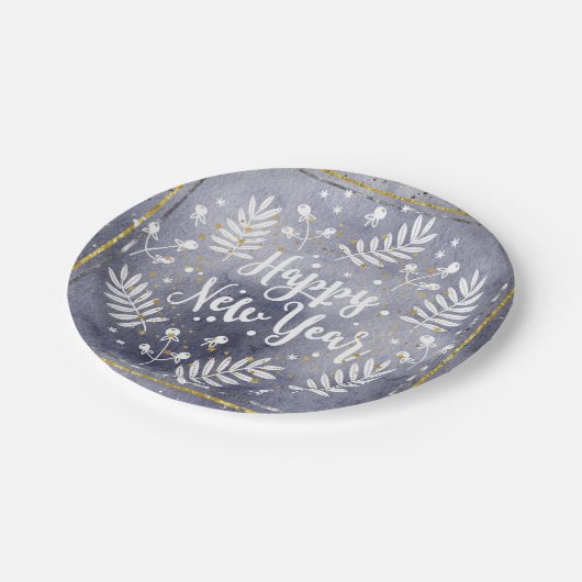 Teller für das neue Jahr im Party (Schrägansicht)