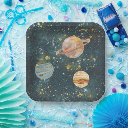 Teller für das Party im Weltraum (Party)