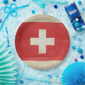 Teller für das Schweizer Flaggenpapier (Party)