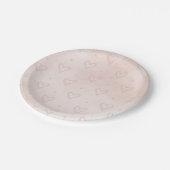 Teller für das Wasserfarbenherz, rosafarben (Schrägansicht)