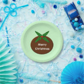 Teller für das Weihnachtspudding mit kundenspezifi (Party)