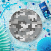 Teller für das White and Gray Digital Camouflage P (Party)