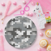 Teller für das White and Gray Digital Camouflage P (Party)